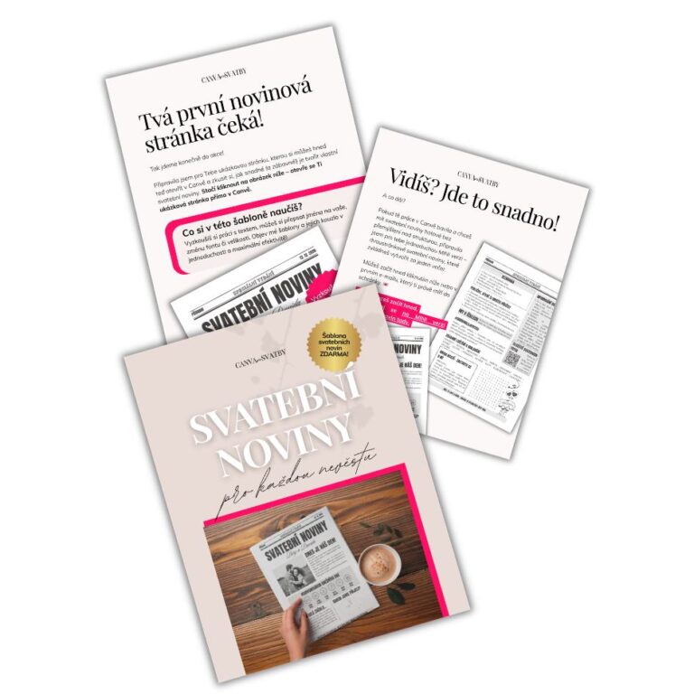 Svatební noviny šablona zdarma v e-booku Svatební noviny pro každou nevěstu